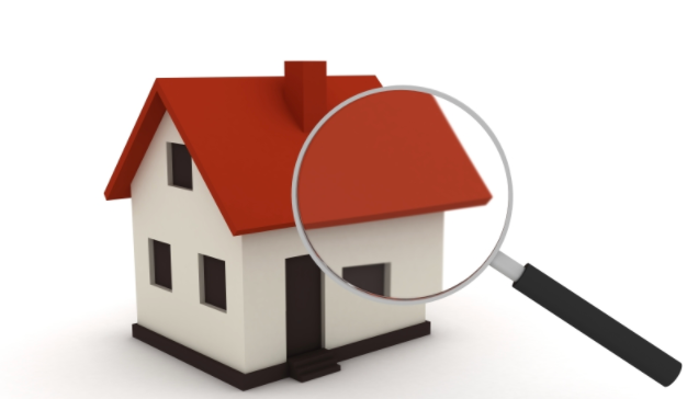 House image with magnifying glass